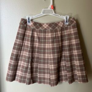 Plaid Brown Skirt
